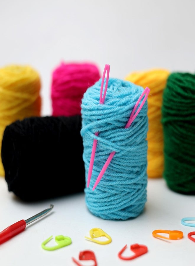 picknMAKE Crochet Kit for Beginners with Wool Yarn, Crochet Hooks, Stitch Markers & Needles - DIY Learn to Crochet Set for Adults & Kids, Starter Craft Kit with All Supplies - Image 3